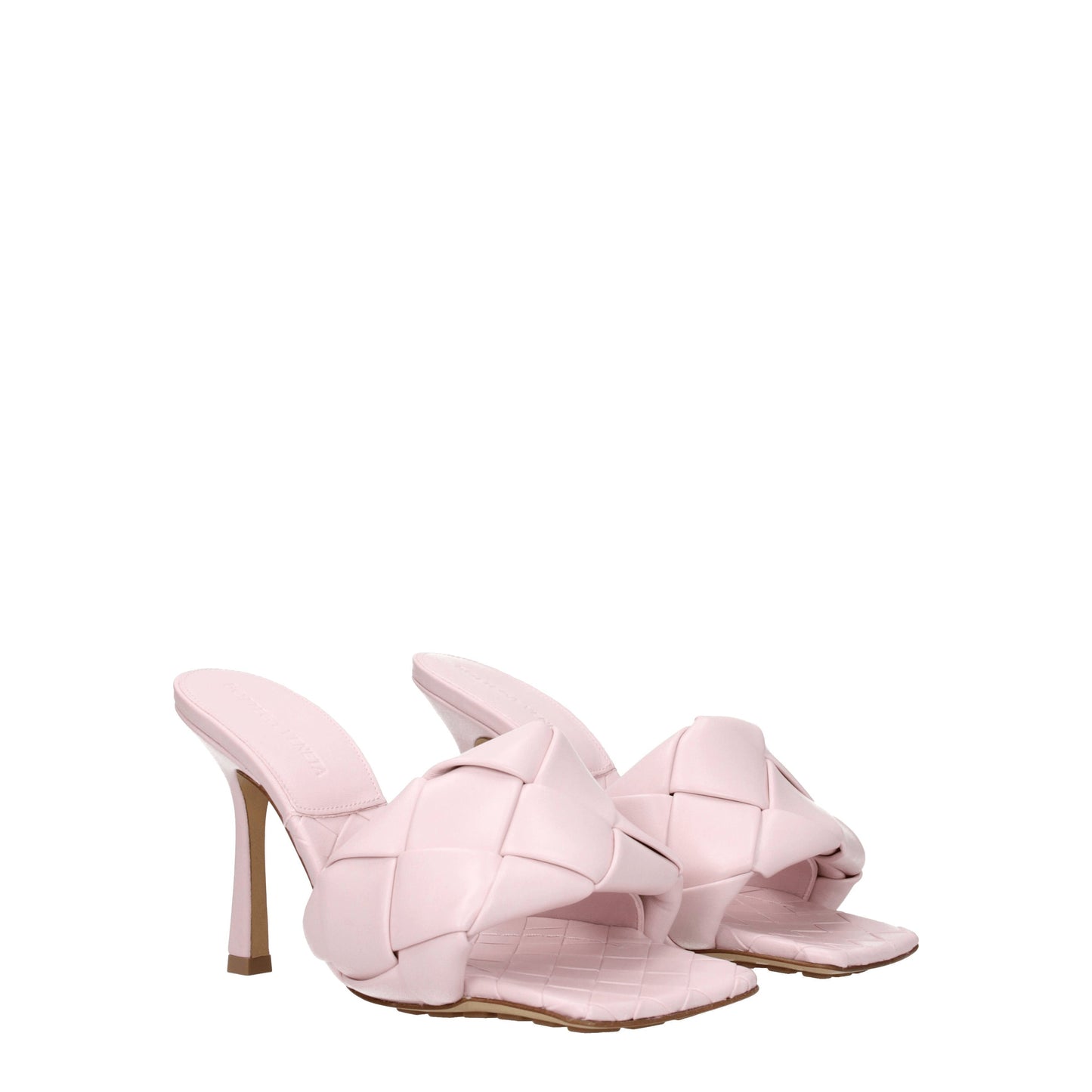 Bottega Veneta Women's Sandals in Leather Pink/Cameo