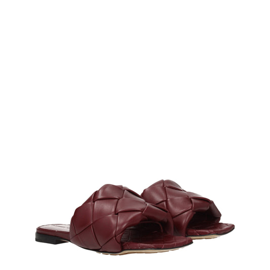 Bottega Veneta Women's Sandals & Slippers in Leather Red/Cherry