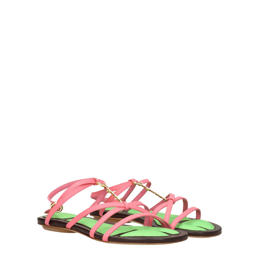 Jacquemus Women's Sandals in Leather Pink