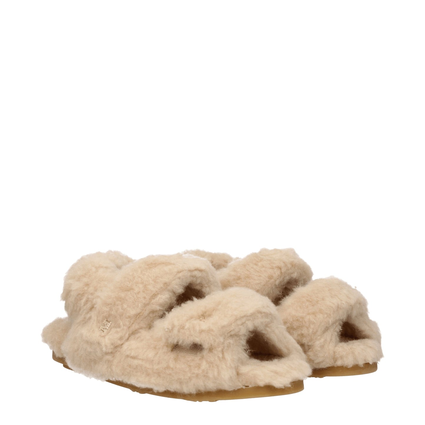 Max Mara Women's Sandals in Fur  Beige