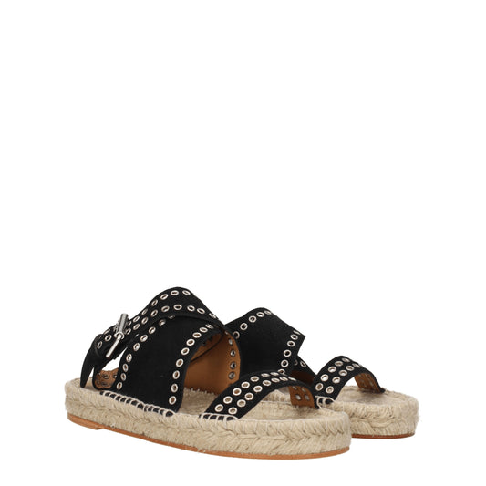 Isabel Marant Women's Sandals in Suede Black