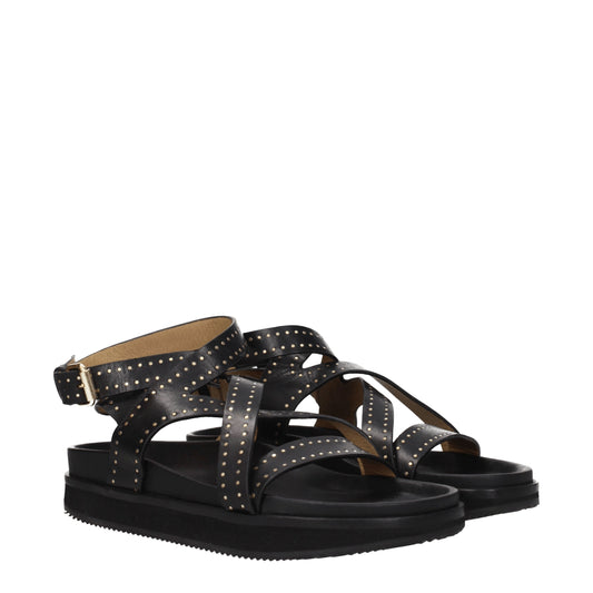 Isabel Marant Women's Sandals in Leather Black