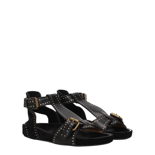 Isabel Marant Women's Sandals in Leather Black