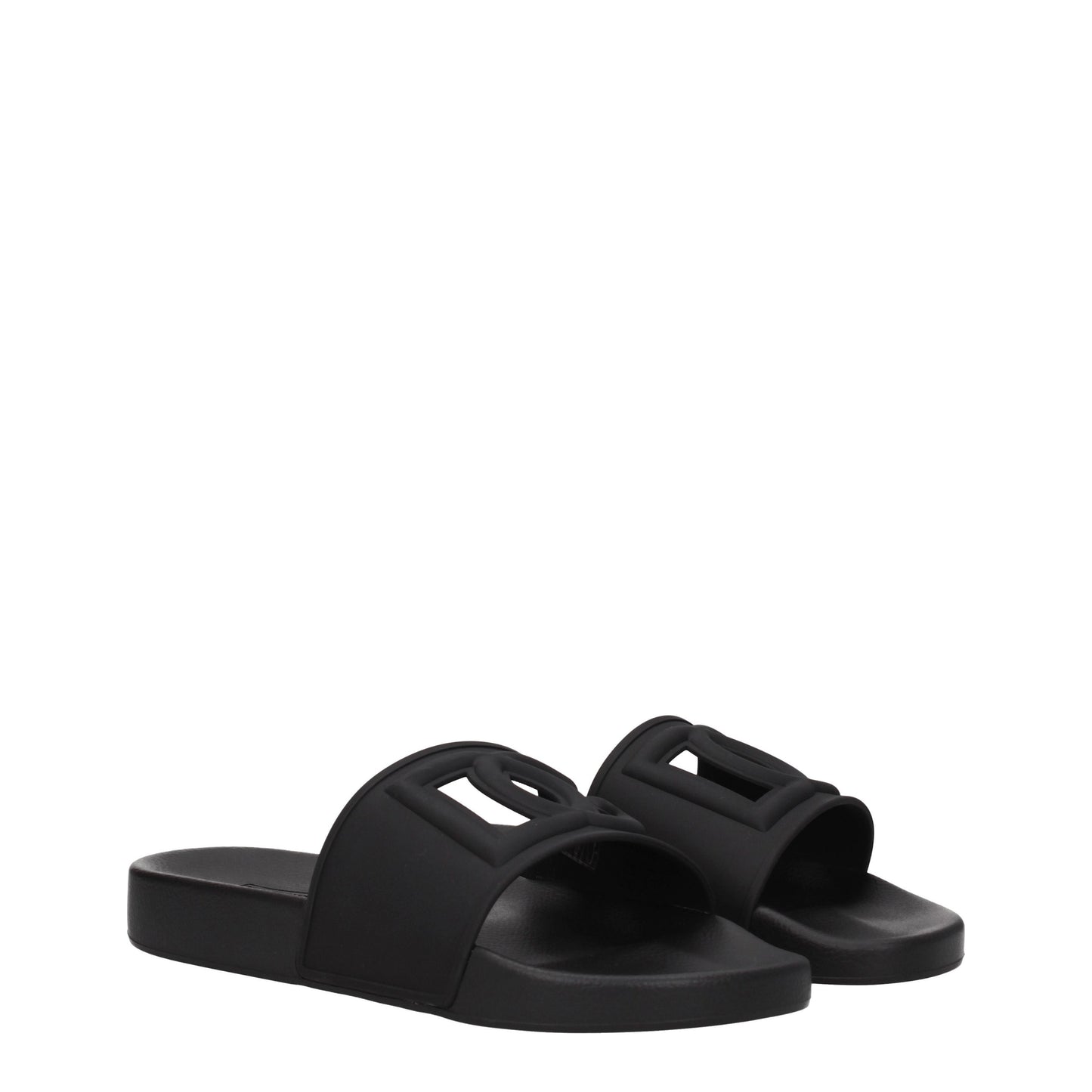 Dolce&Gabbana Sandals & Slippers Men Rubber Black