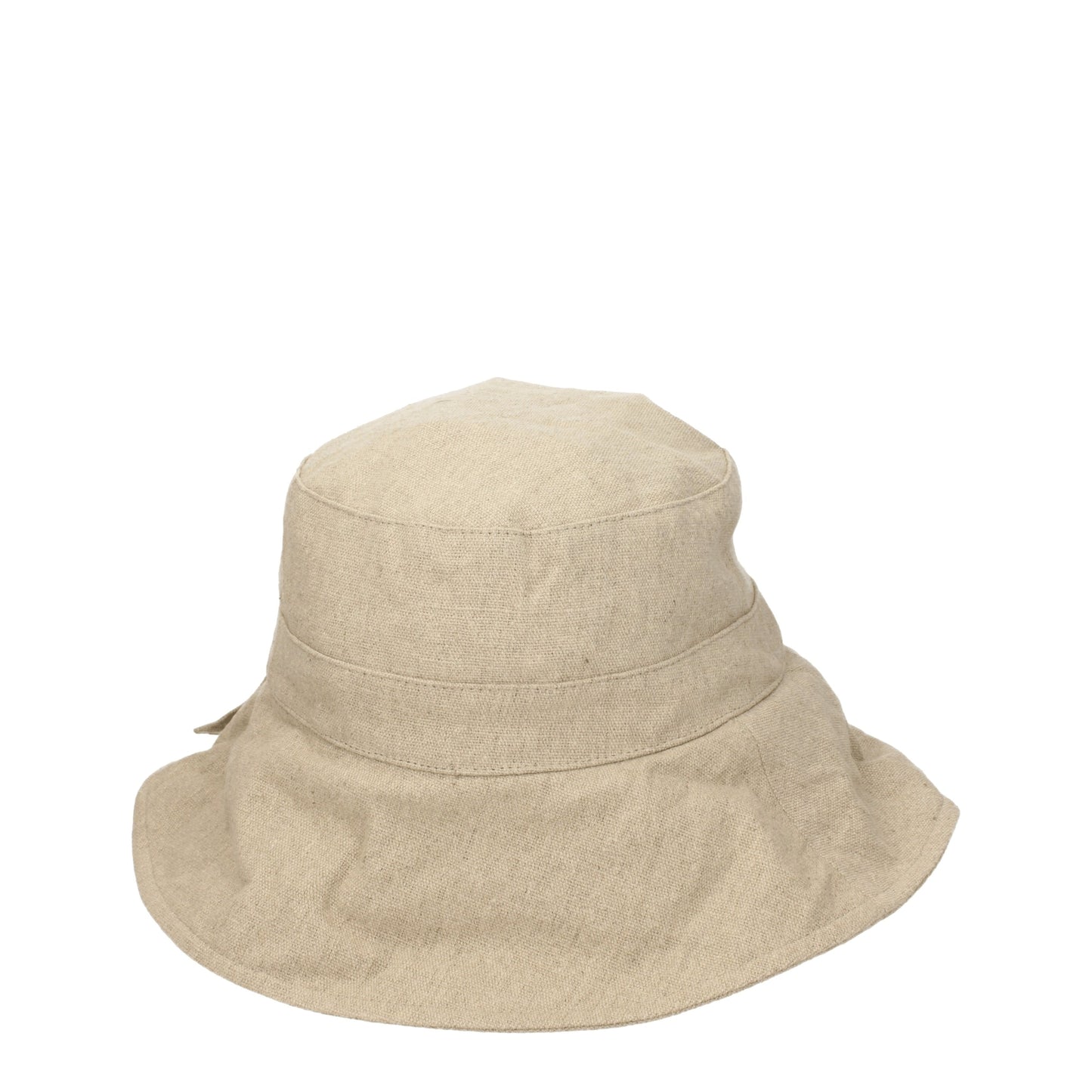 Jacquemus Hats Men Linen Beige/Dark Beige