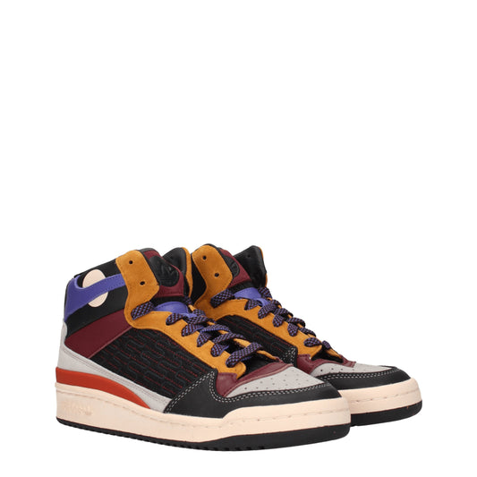 Adidas Men's Sneakers in Leather Black/Multicolor