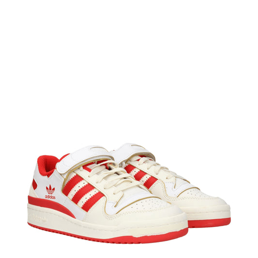 Adidas Men's Sneakers in Leather Beige/Red