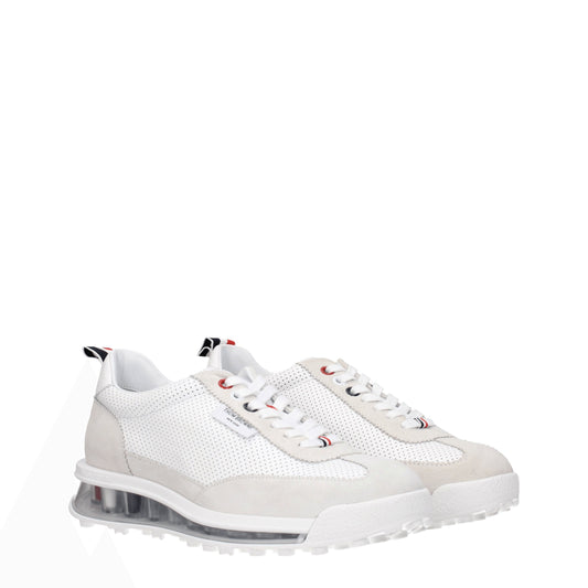 Thom Browne Women's Sneakers in Leather White/Light Grey