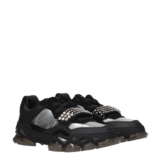 Jimmy Choo Men's Sneakers in Fabric  Black/Silver