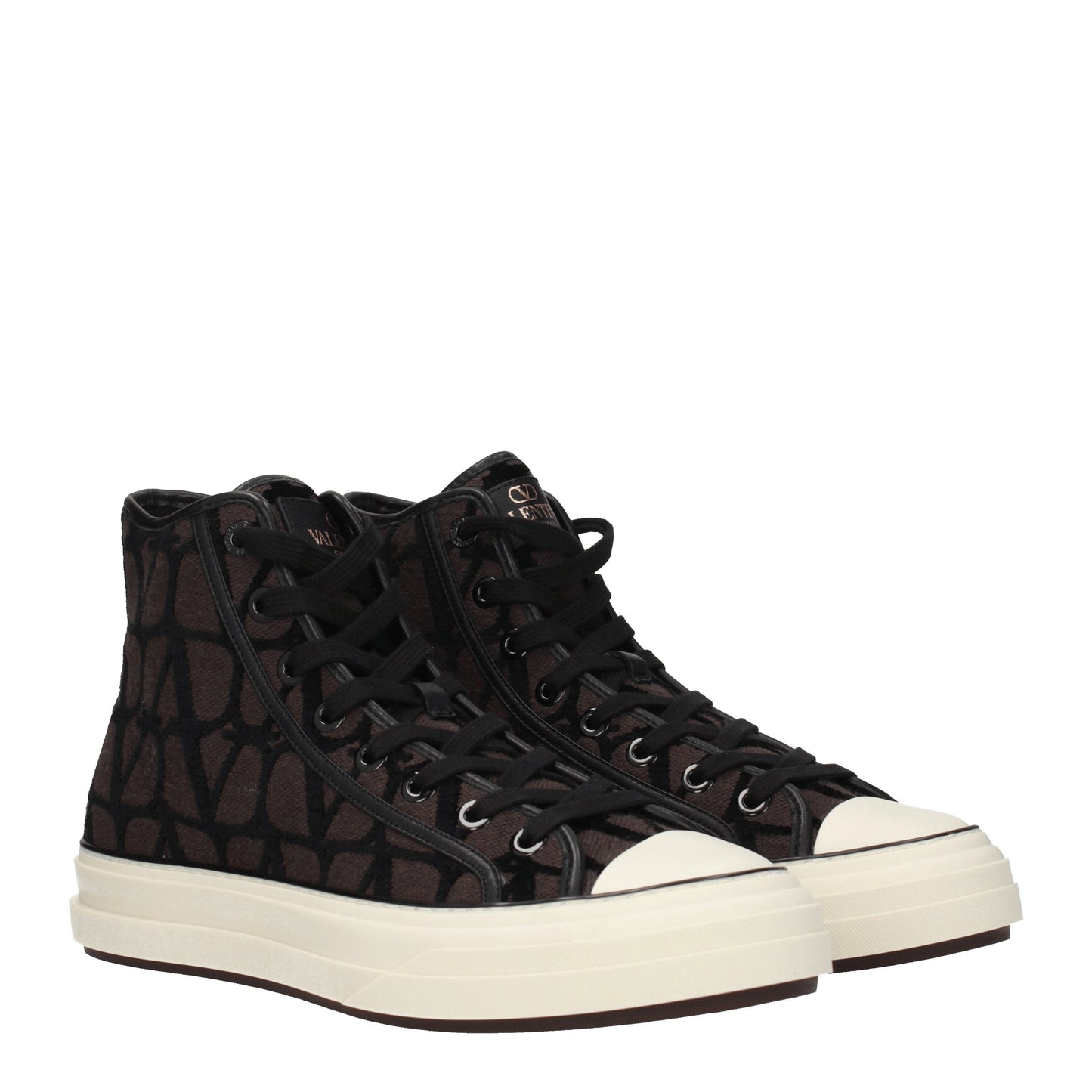 Valentino Garavani Men's Sneakers in Fabric  Brown/Dark Chocolate