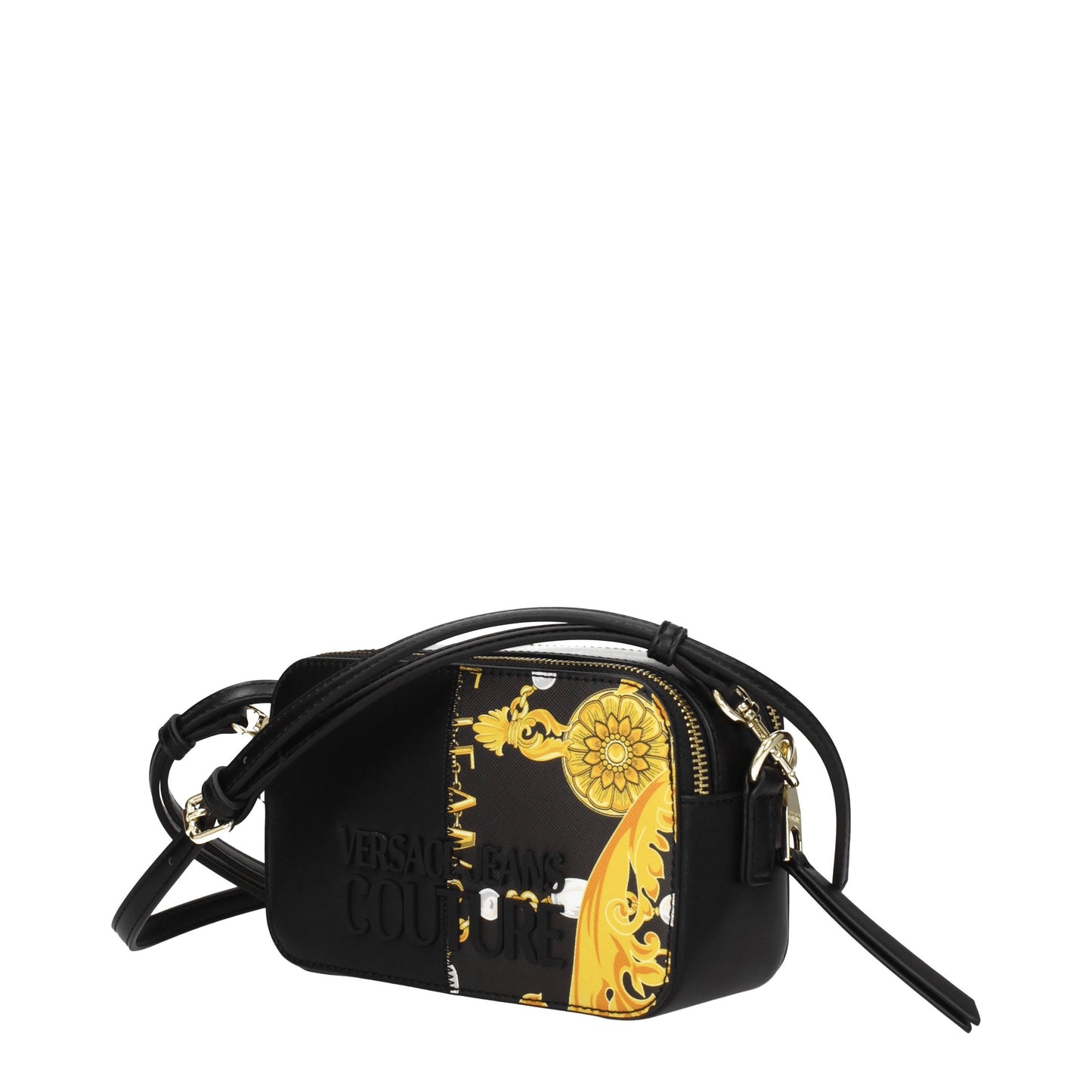 Versace Jeans Crossbody Bags Women Polyurethane Black/Gold