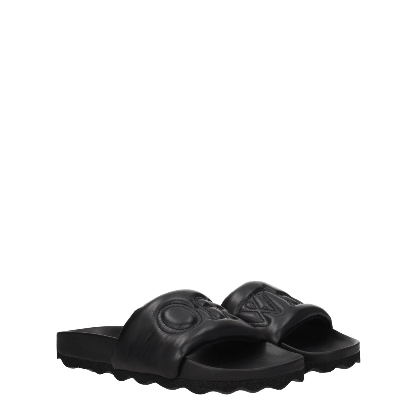 Off-White Sandals & Slippers Men Leather Black