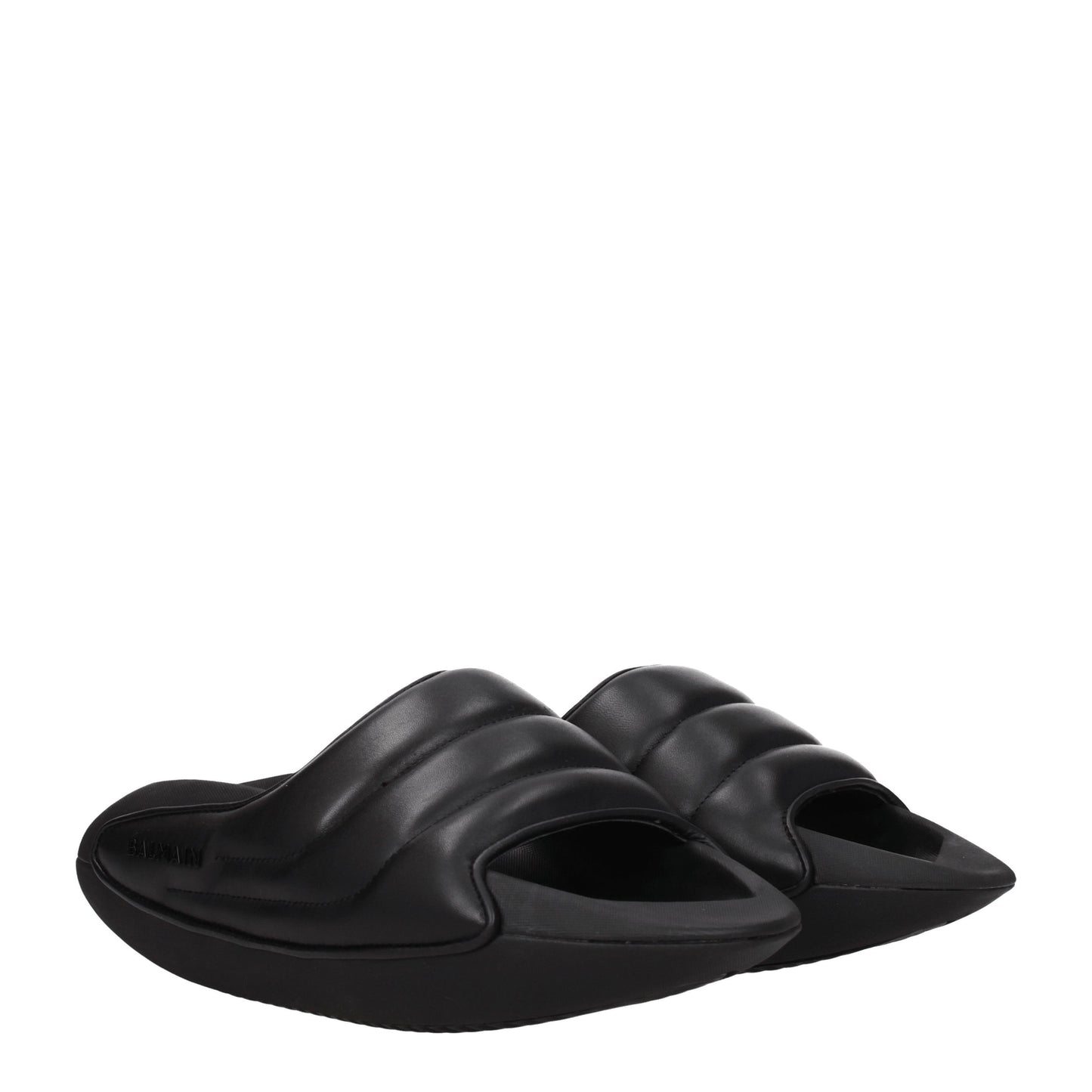 Balmain Sandals & Slippers Men Leather Black