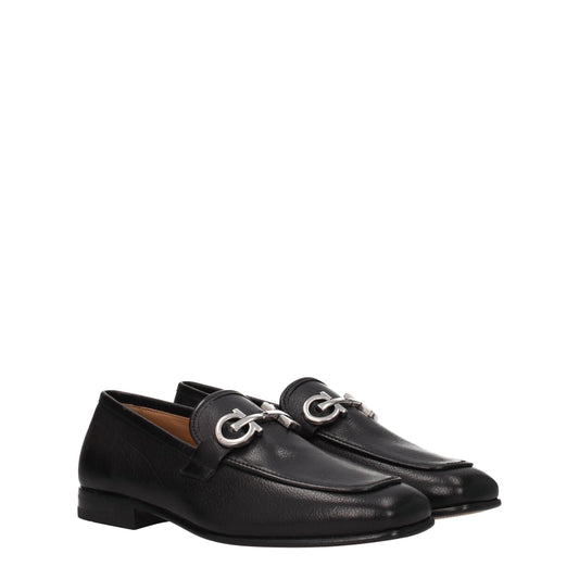 Salvatore Ferragamo Men's Loafers in Leather Black