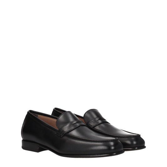 Salvatore Ferragamo Men's Loafers in Leather Black