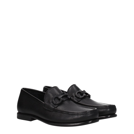 Salvatore Ferragamo Men's Loafers in Leather Black