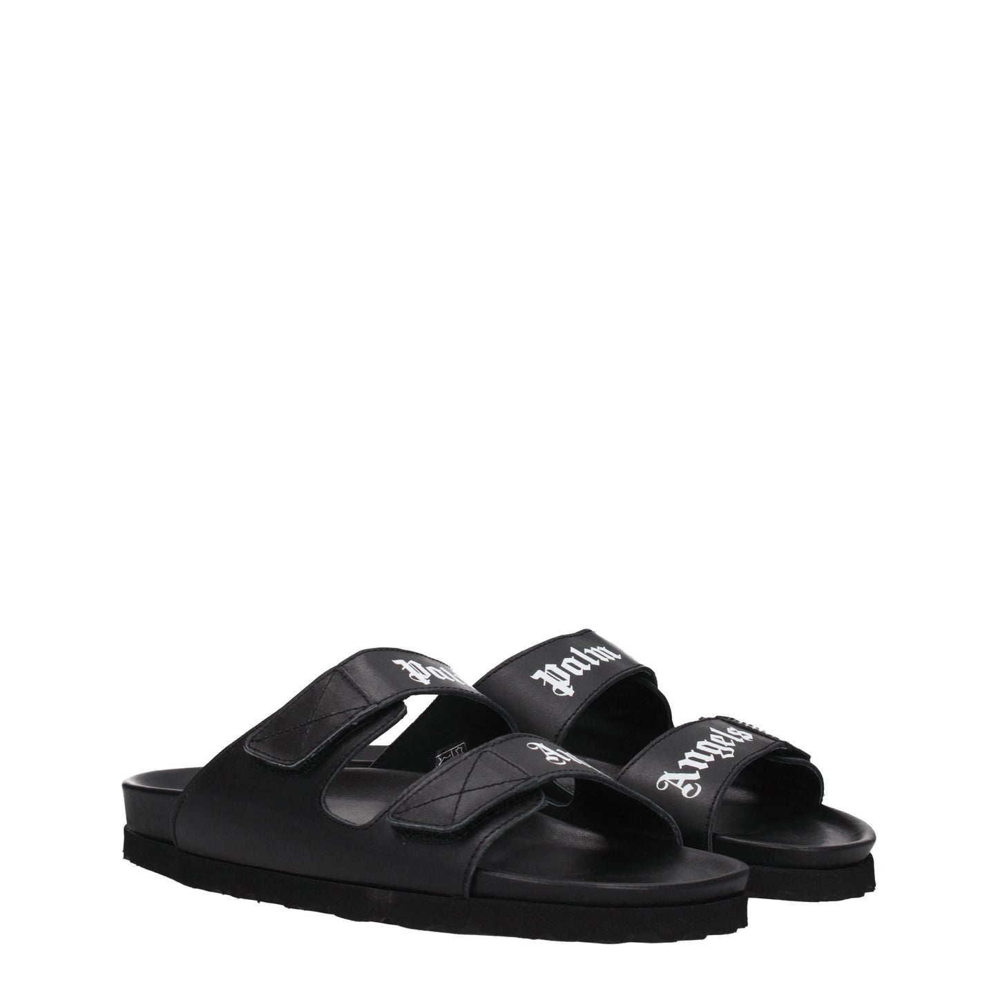 Palm Angels Sandals & Slippers Men Leather Black