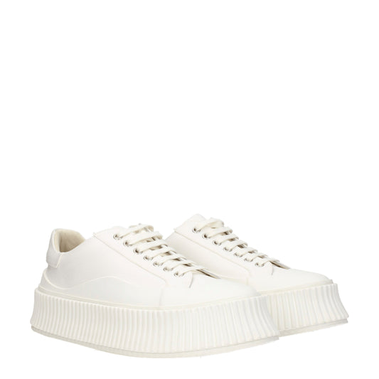 Jil Sander Men's Sneakers in Fabric  White