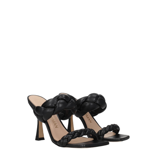 Stuart Weitzman Women's Sandals in Leather Black