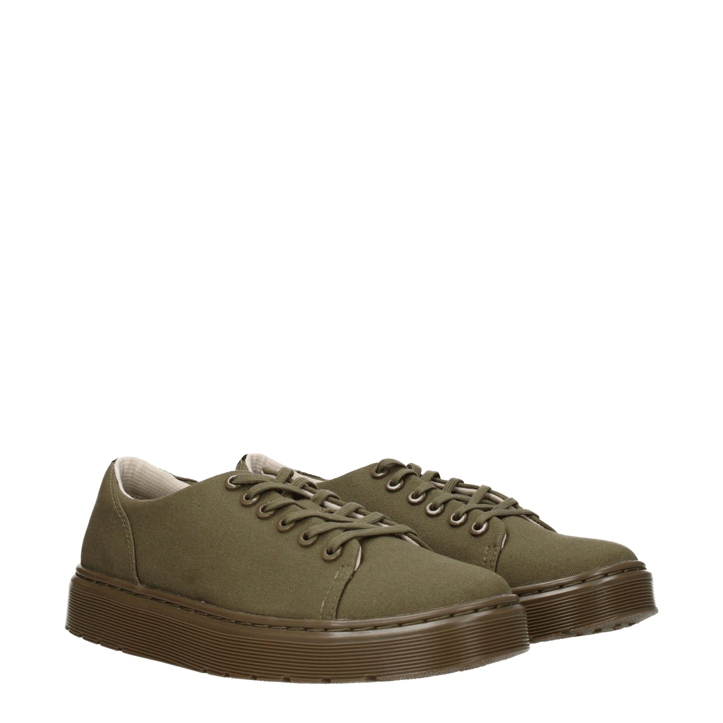 Dr. Martens Men's Sneakers in Fabric  Green/Olive