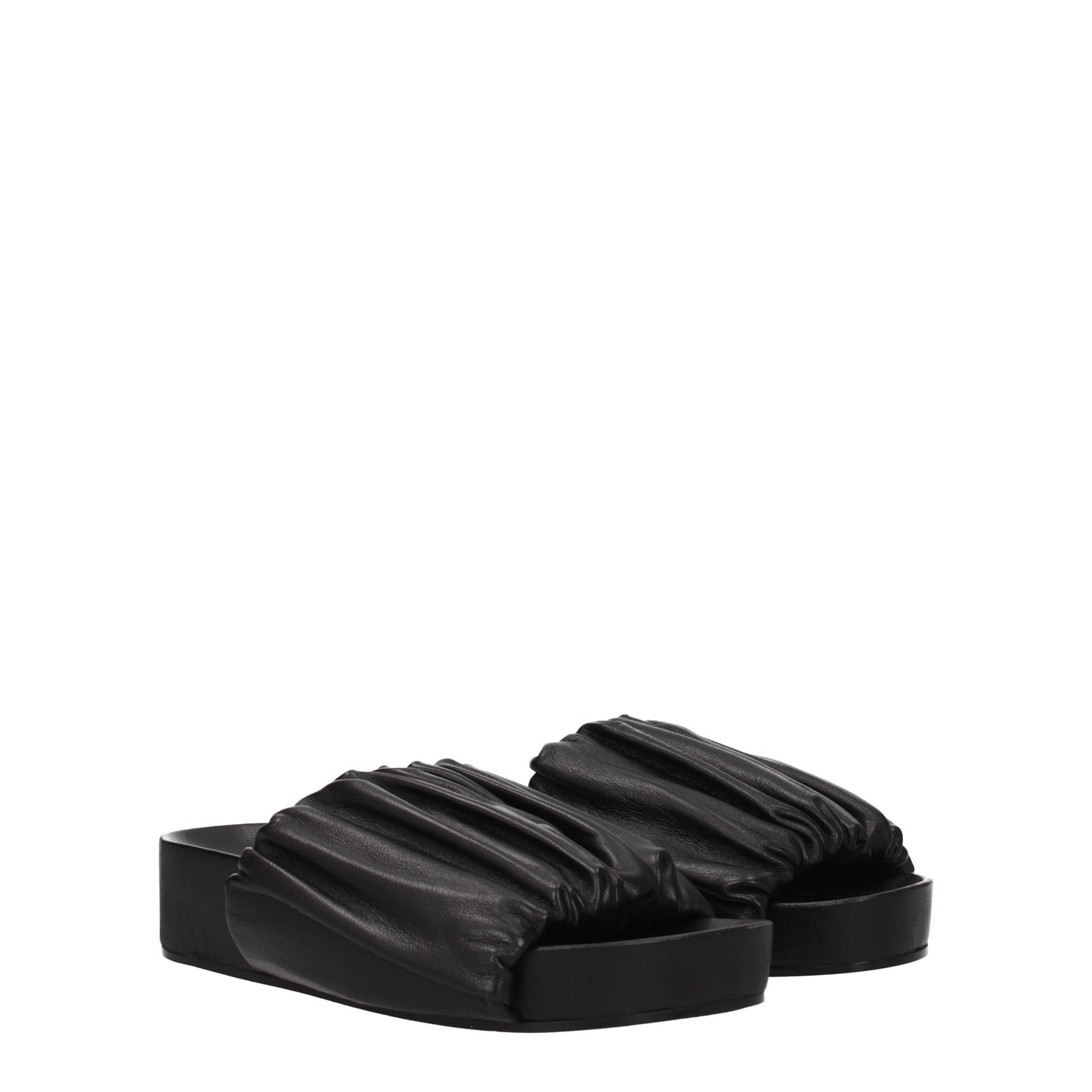 Jil Sander Women's Sandals & Slippers in Leather Black