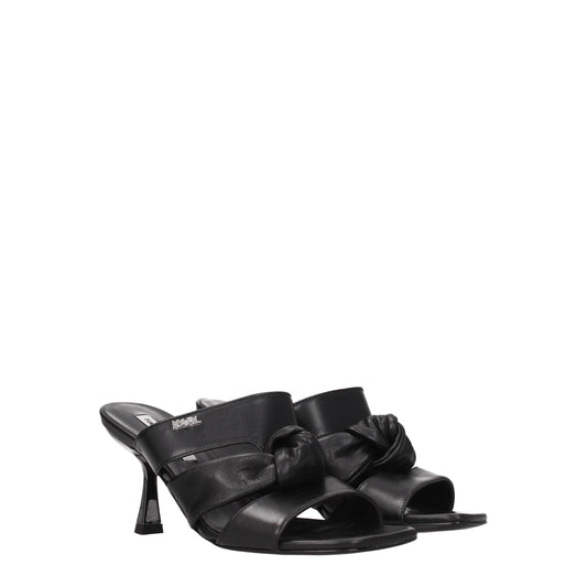 Karl Lagerfeld Women's Sandals in Leather Black