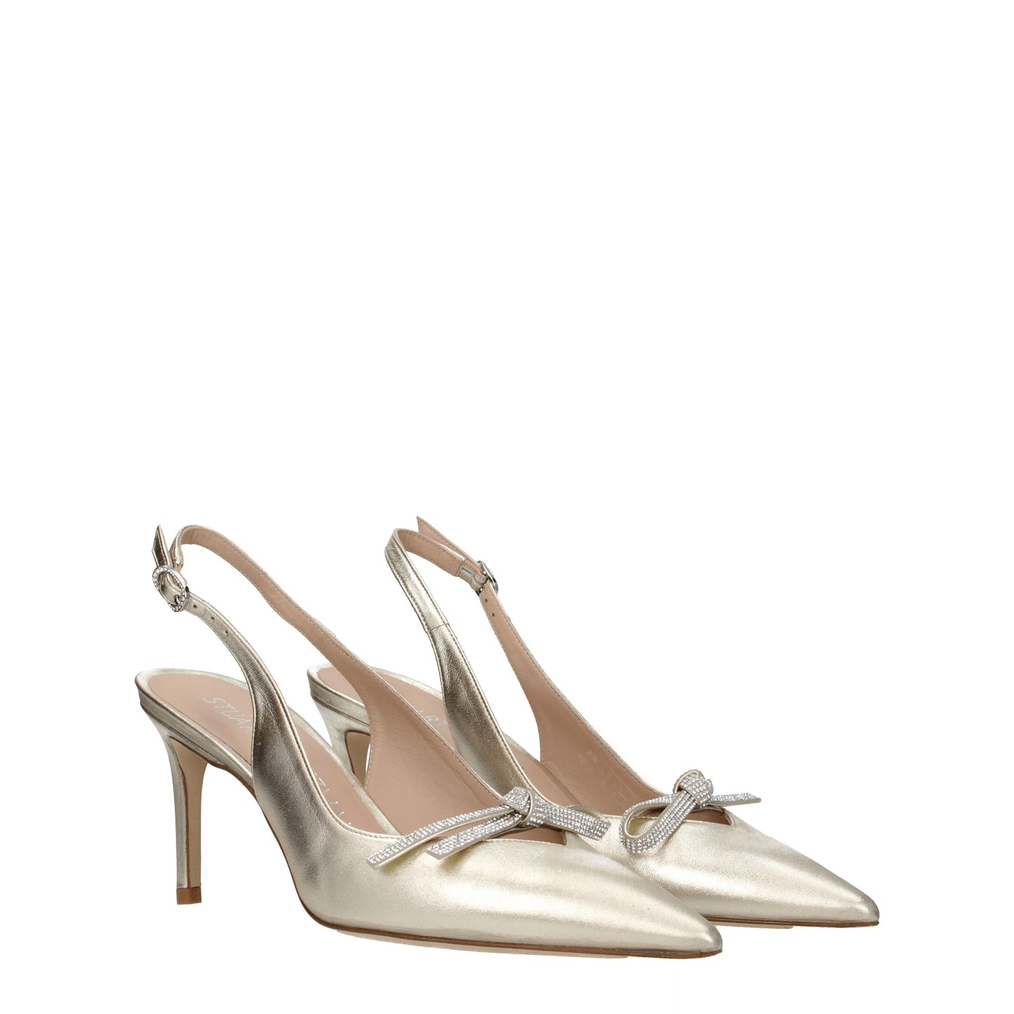 Stuart Weitzman Women's Sandals in Leather Gold/Pale Gold