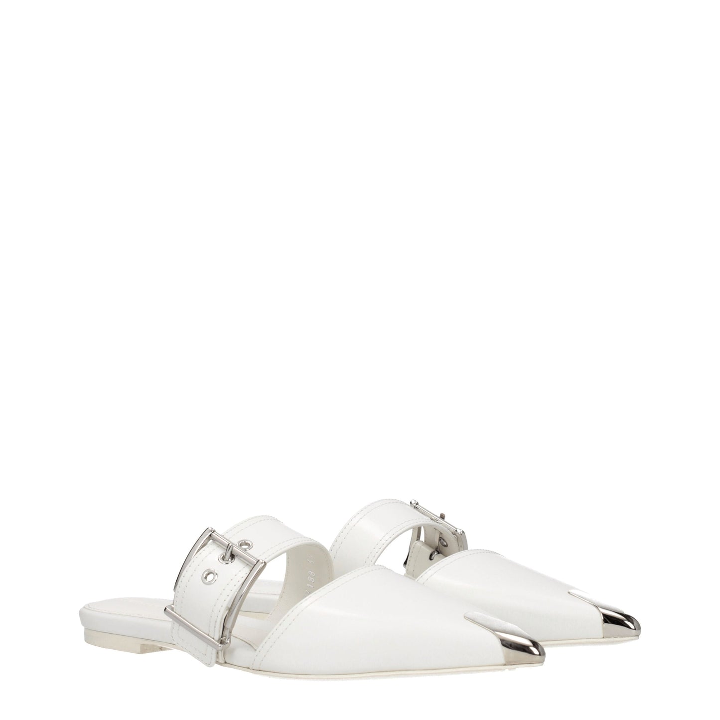 Alexander McQueen Women's Sandals & Slippers in Leather White/Ivory