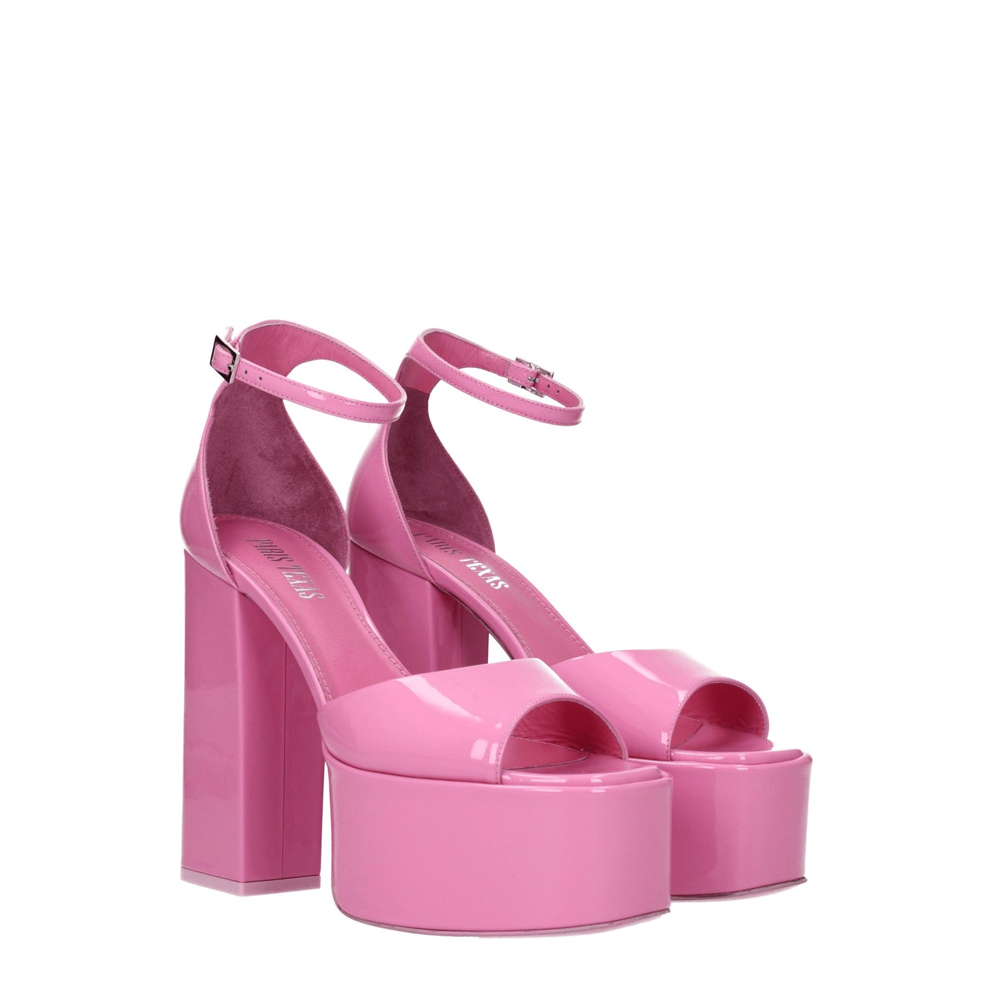 Paris Texas Women's Sandals in Patent Leather Pink/Flamingo