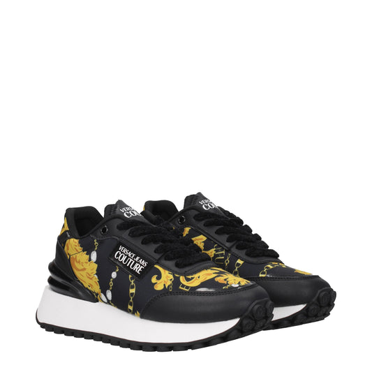 Versace Jeans Women's Sneakers in Fabric  Black