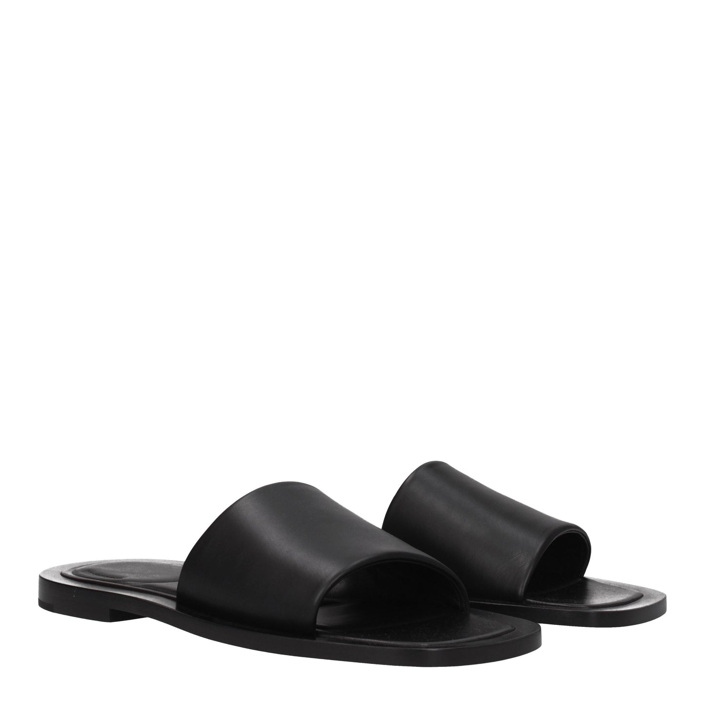 Balenciaga Sandals & Slippers Men Leather Black