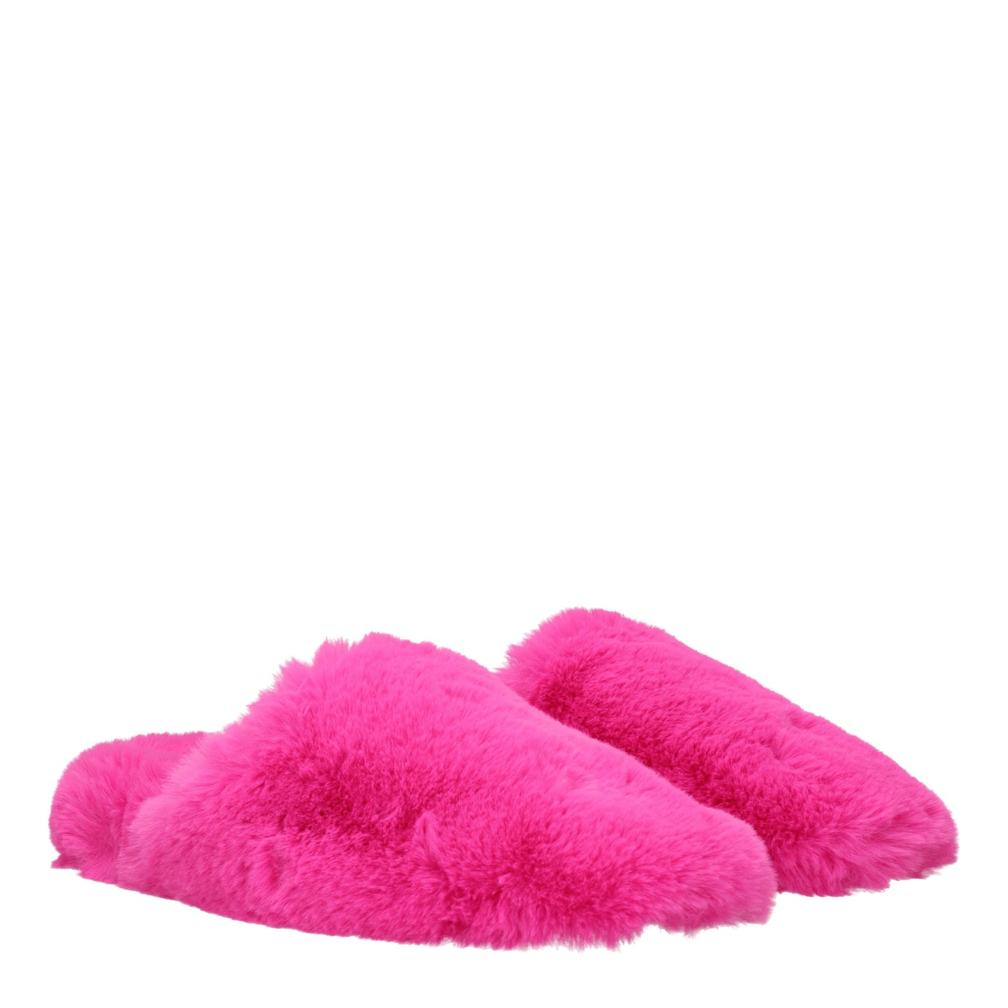 Balenciaga Women's Sandals & Slippers in Eco Fur Pink/Fluo Pink