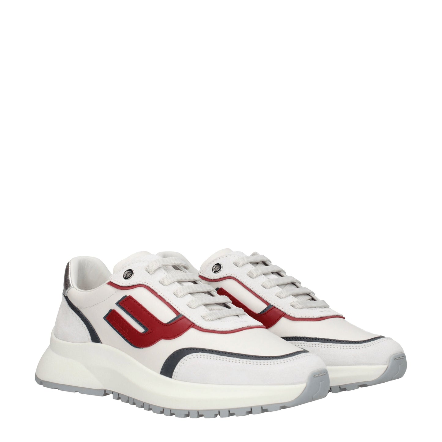 Bally Men's Sneakers in Leather White/Red