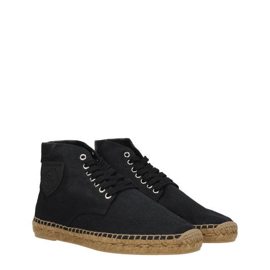 Saint Laurent Men's Sneakers in Fabric  Black