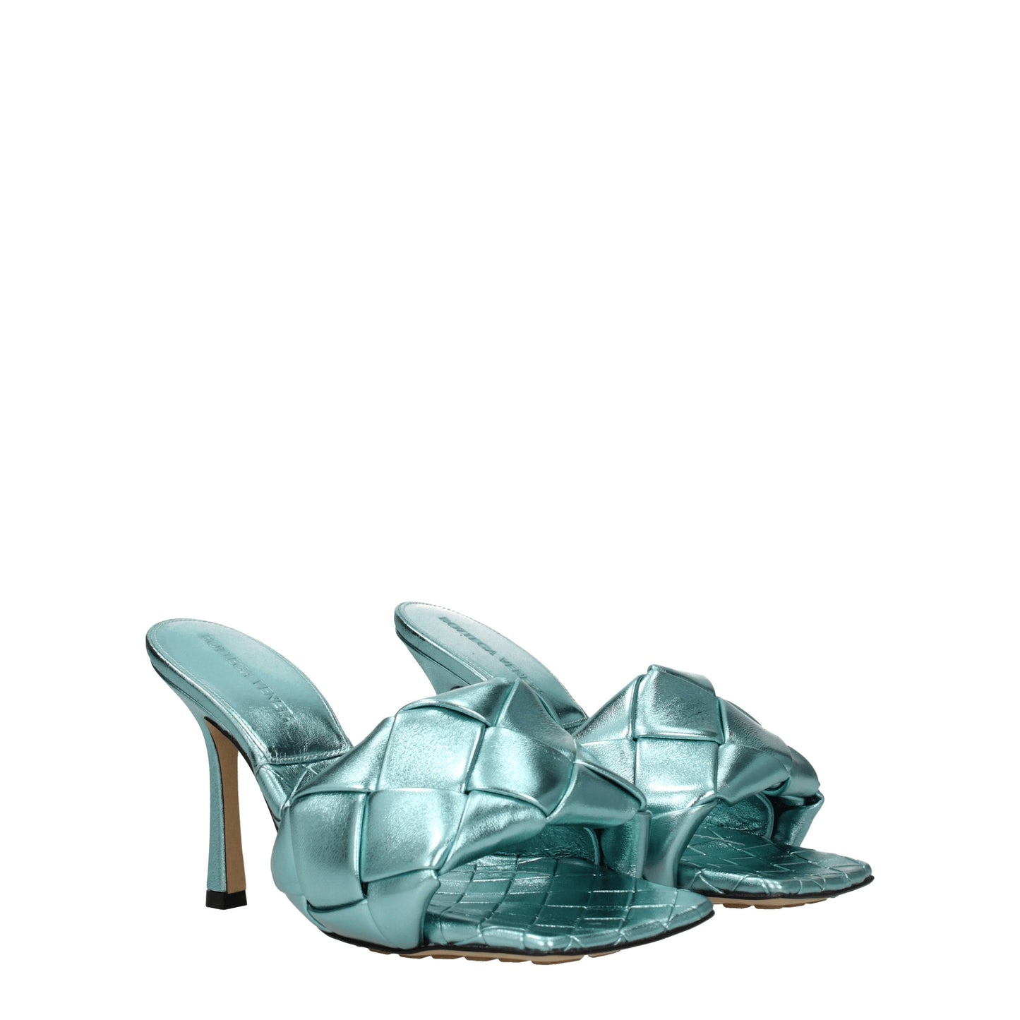 Bottega Veneta Women's Sandals in Leather Heavenly/Icy Moon