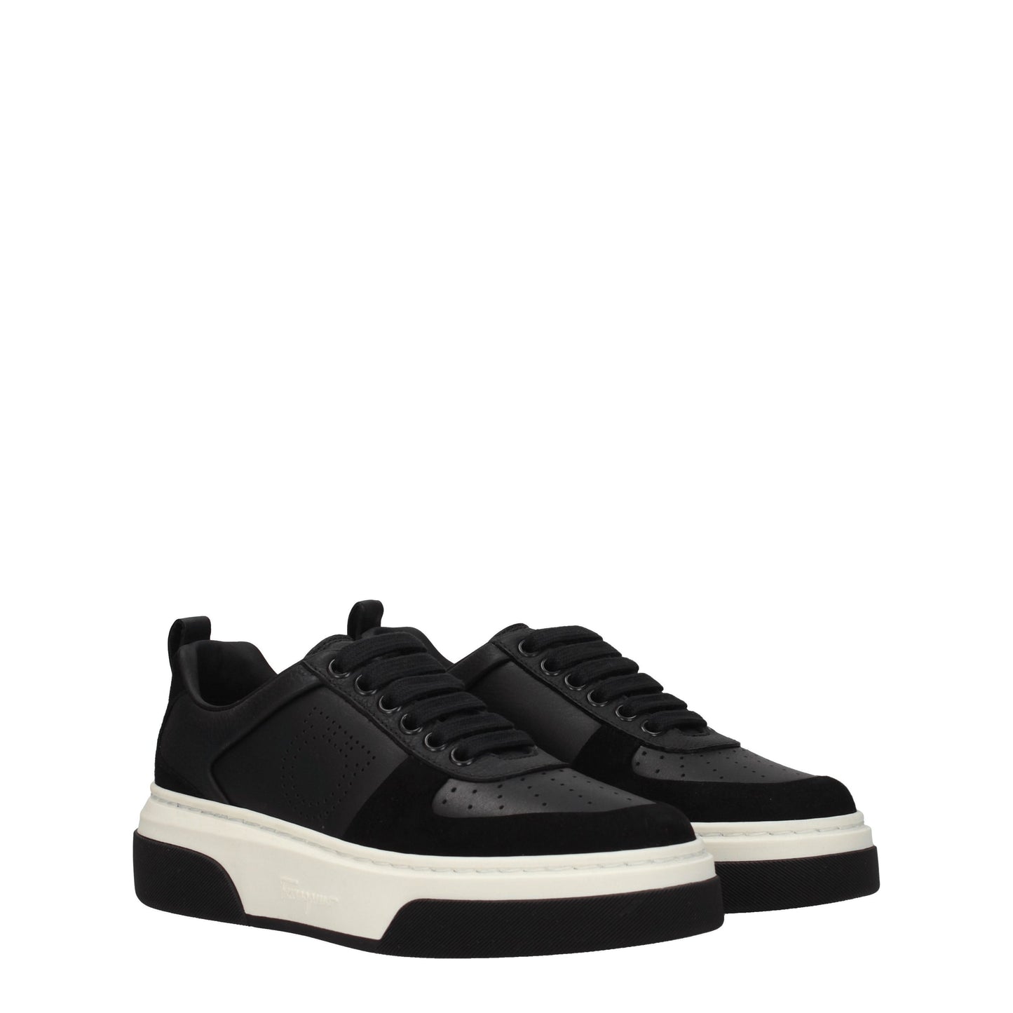 Salvatore Ferragamo Women's Sneakers in Leather Black