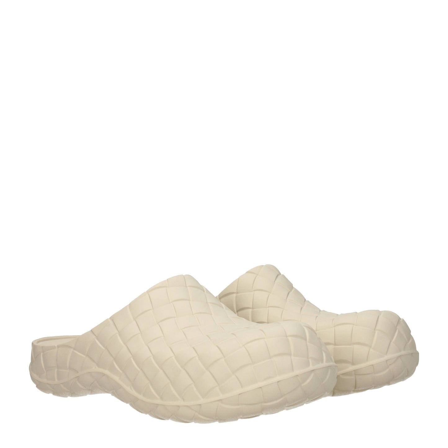 Bottega Veneta Sandals & Slippers Men Rubber Beige/Sea Salt