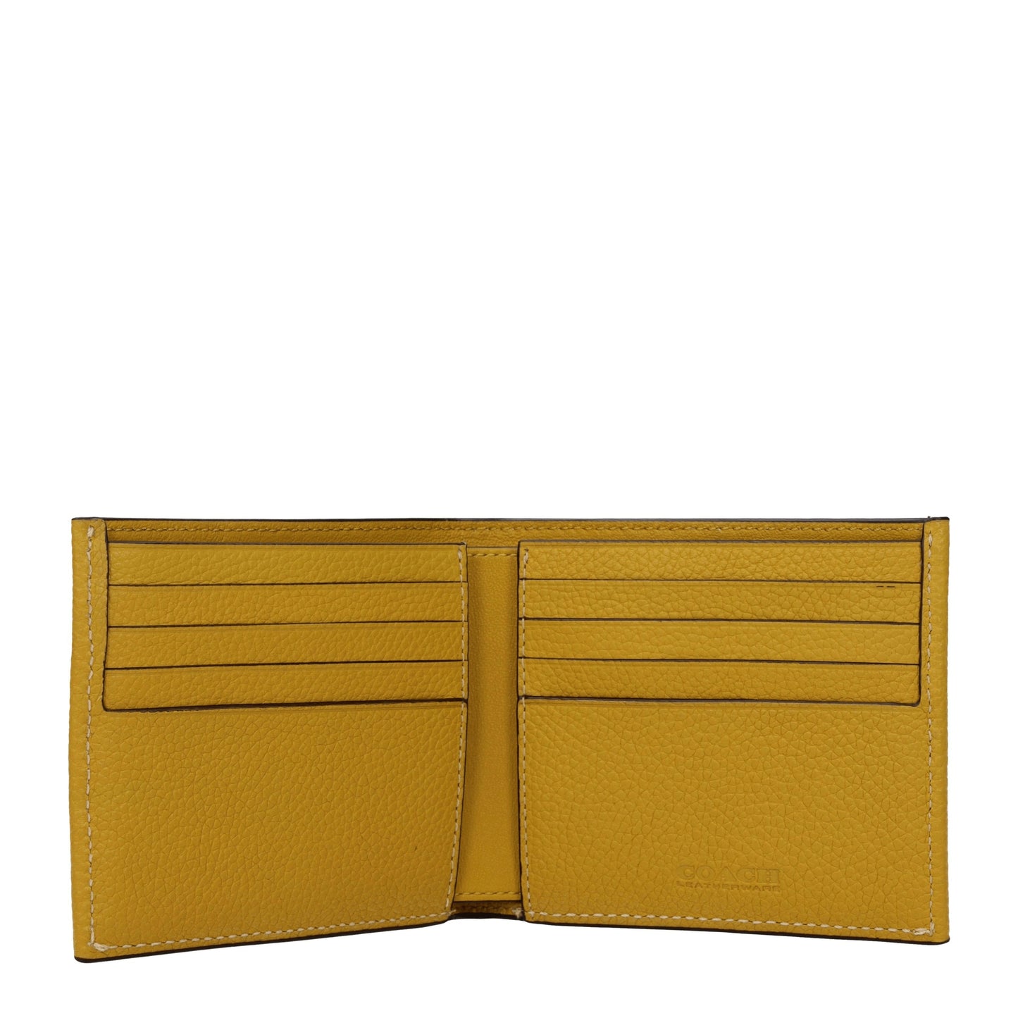 Coach Wallets Men Leather Yellow/Mustard