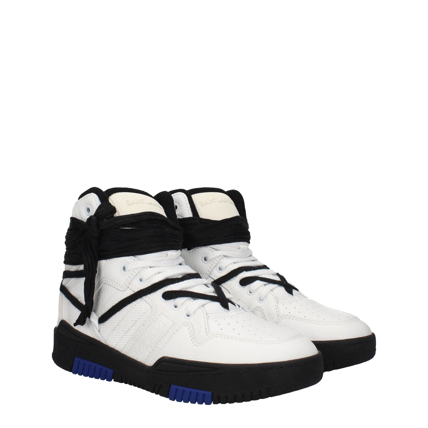 Saint Laurent Men's Sneakers in Leather White/Black