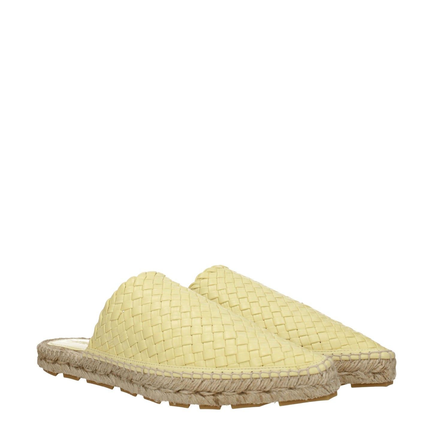 Bottega Veneta Women's Sandals & Slippers in Leather Yellow/Moon