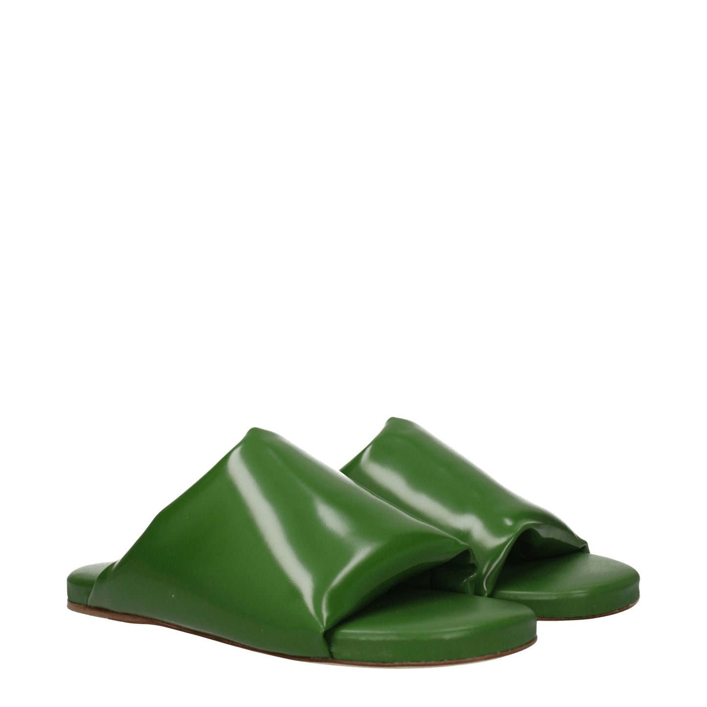 Bottega Veneta Women's Sandals & Slippers in Leather Green/Chili Pepper