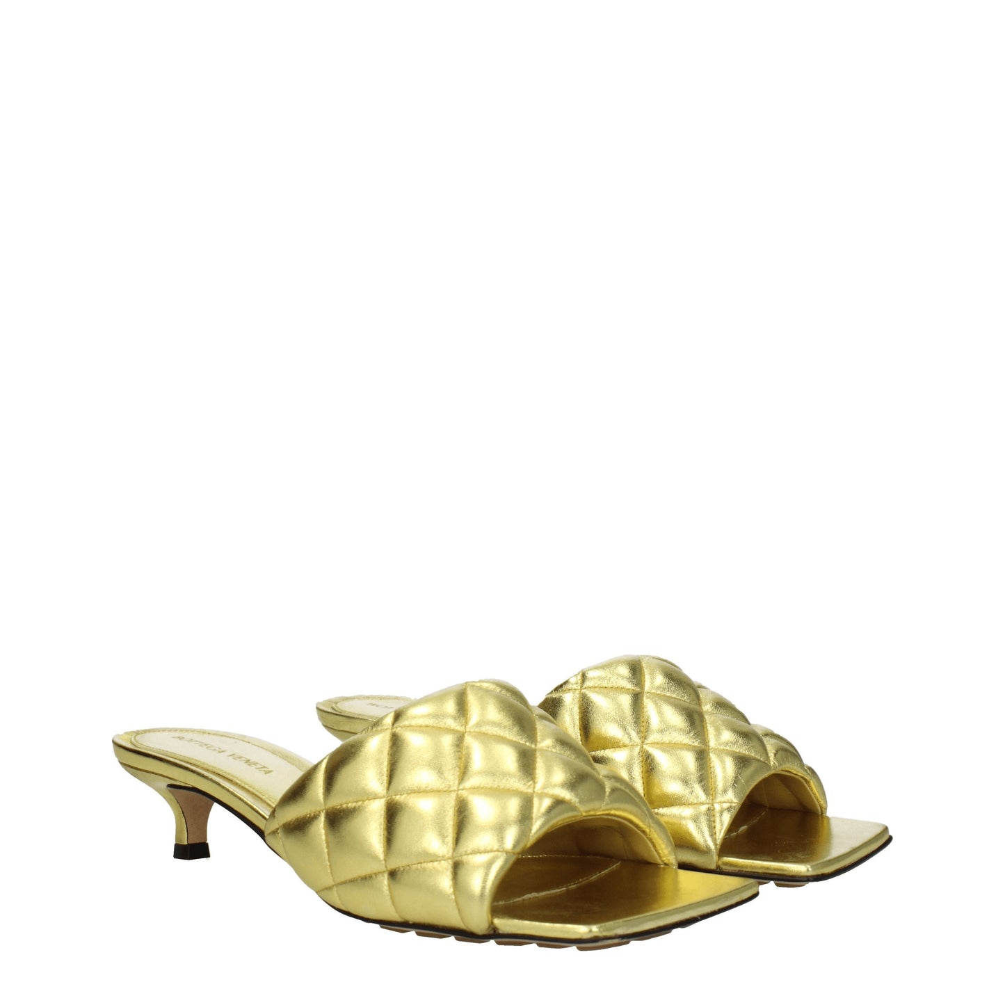 Bottega Veneta Women's Sandals in Leather Gold