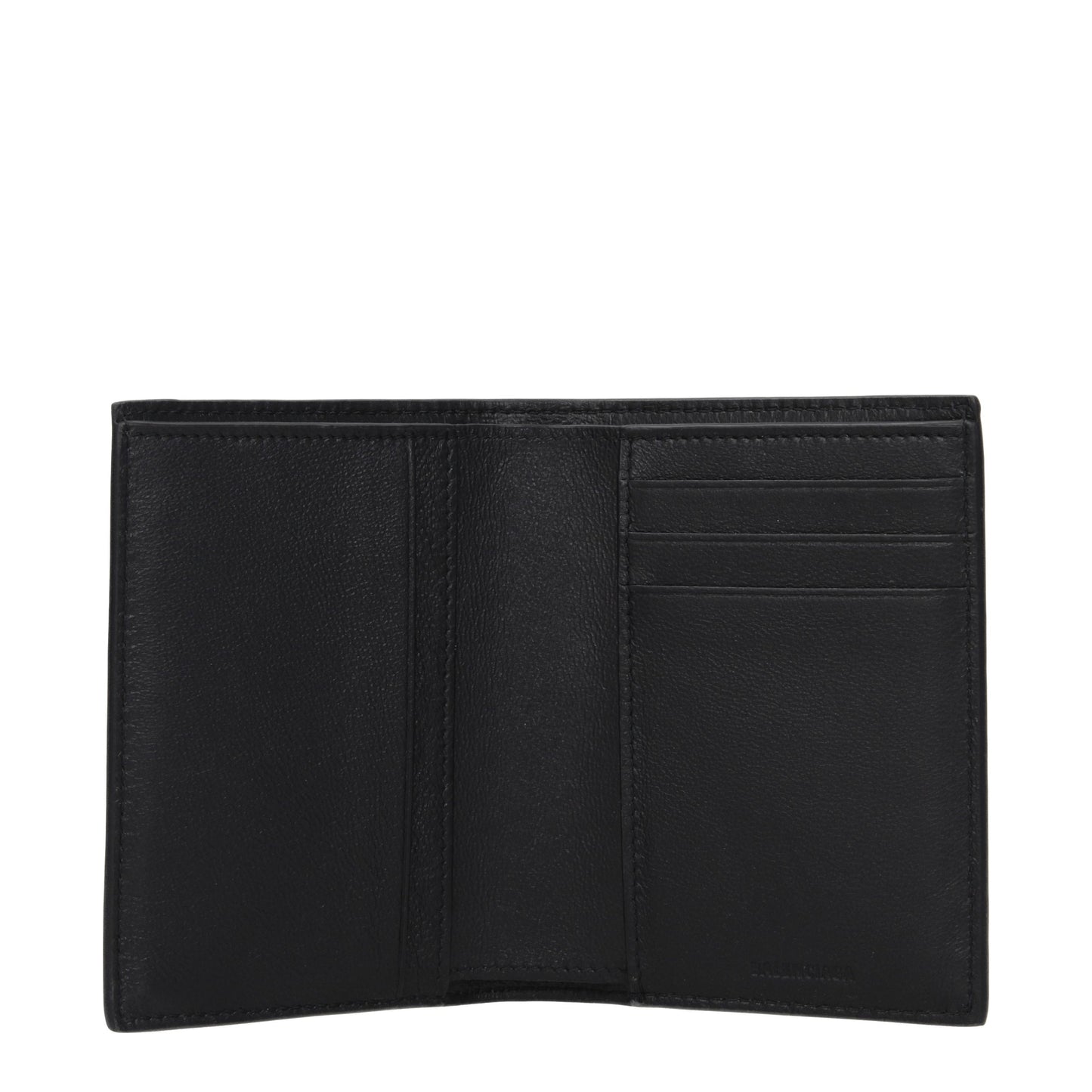 Balenciaga Wallets Men Leather Black