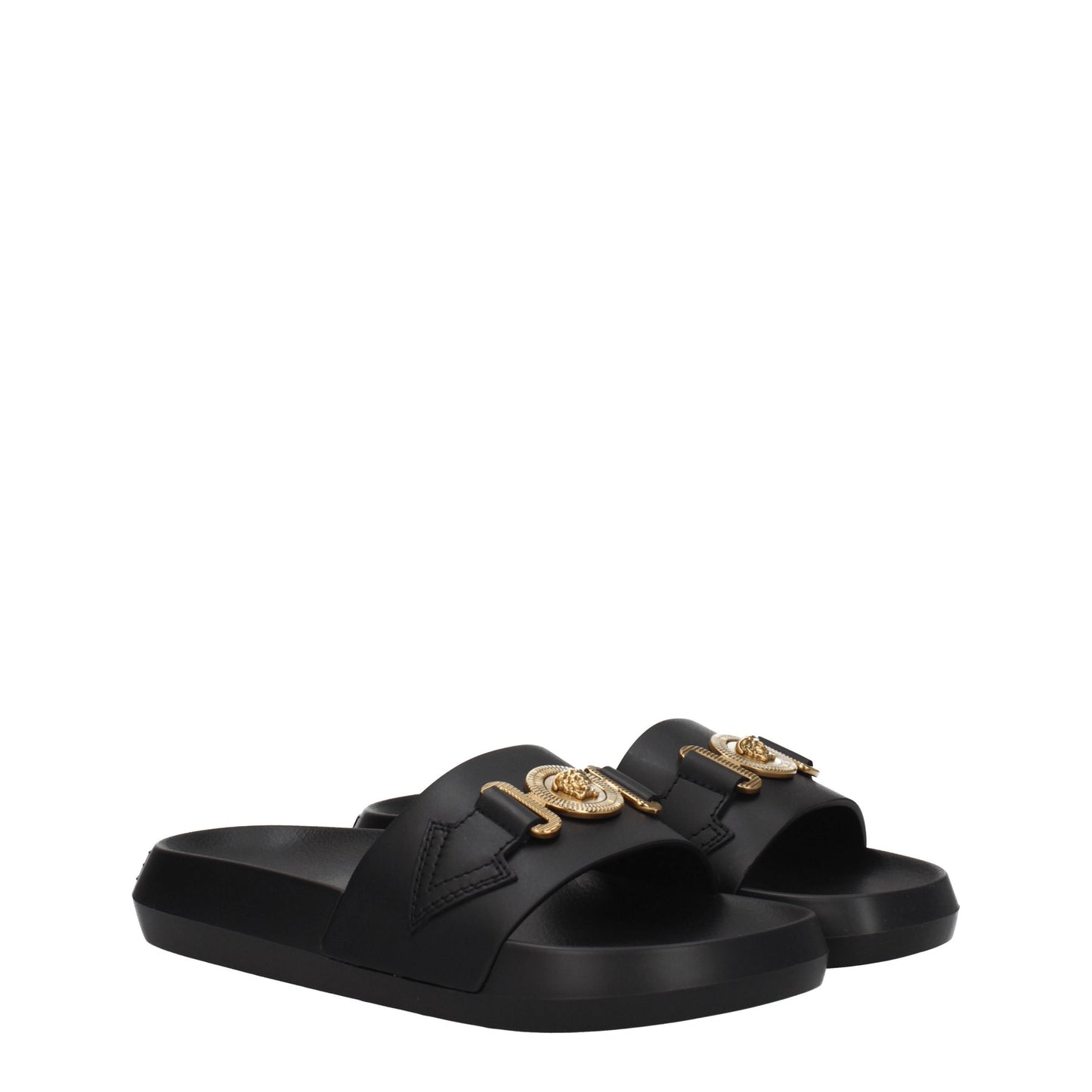 Versace Women's Sandals & Slippers in Leather Black