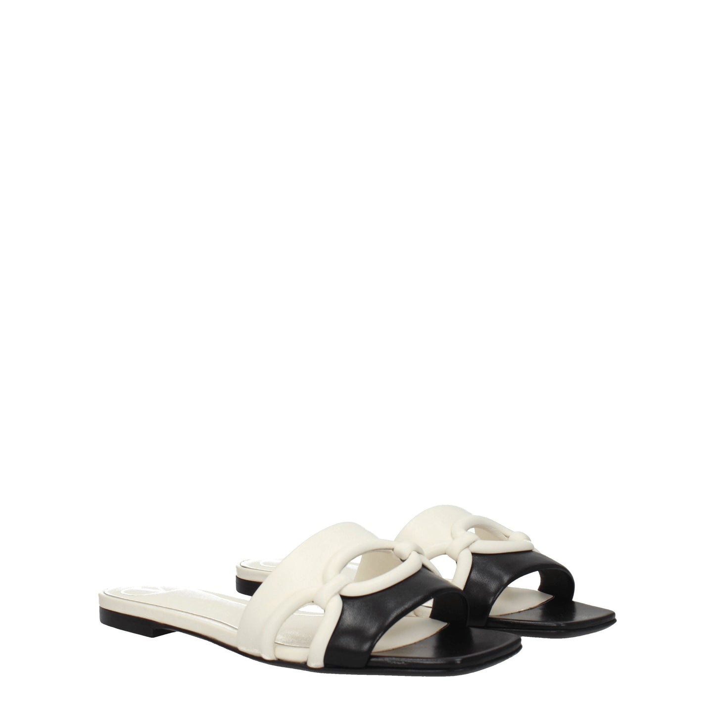 Valentino Garavani Women's Sandals & Slippers in Leather Black/Ivory