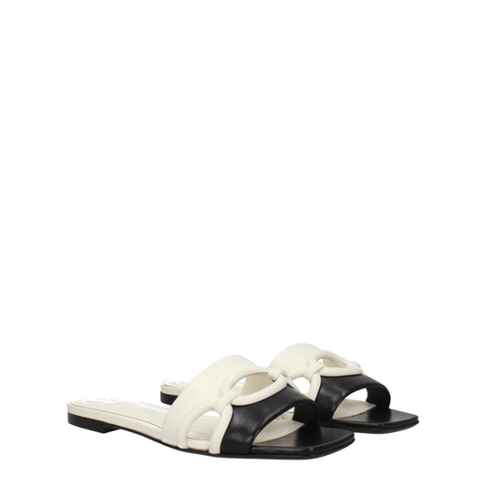 Valentino Garavani Women's Sandals & Slippers in Leather Black/Ivory