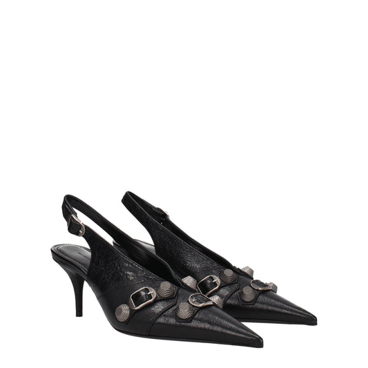 Balenciaga Women's Sandals in Leather Black