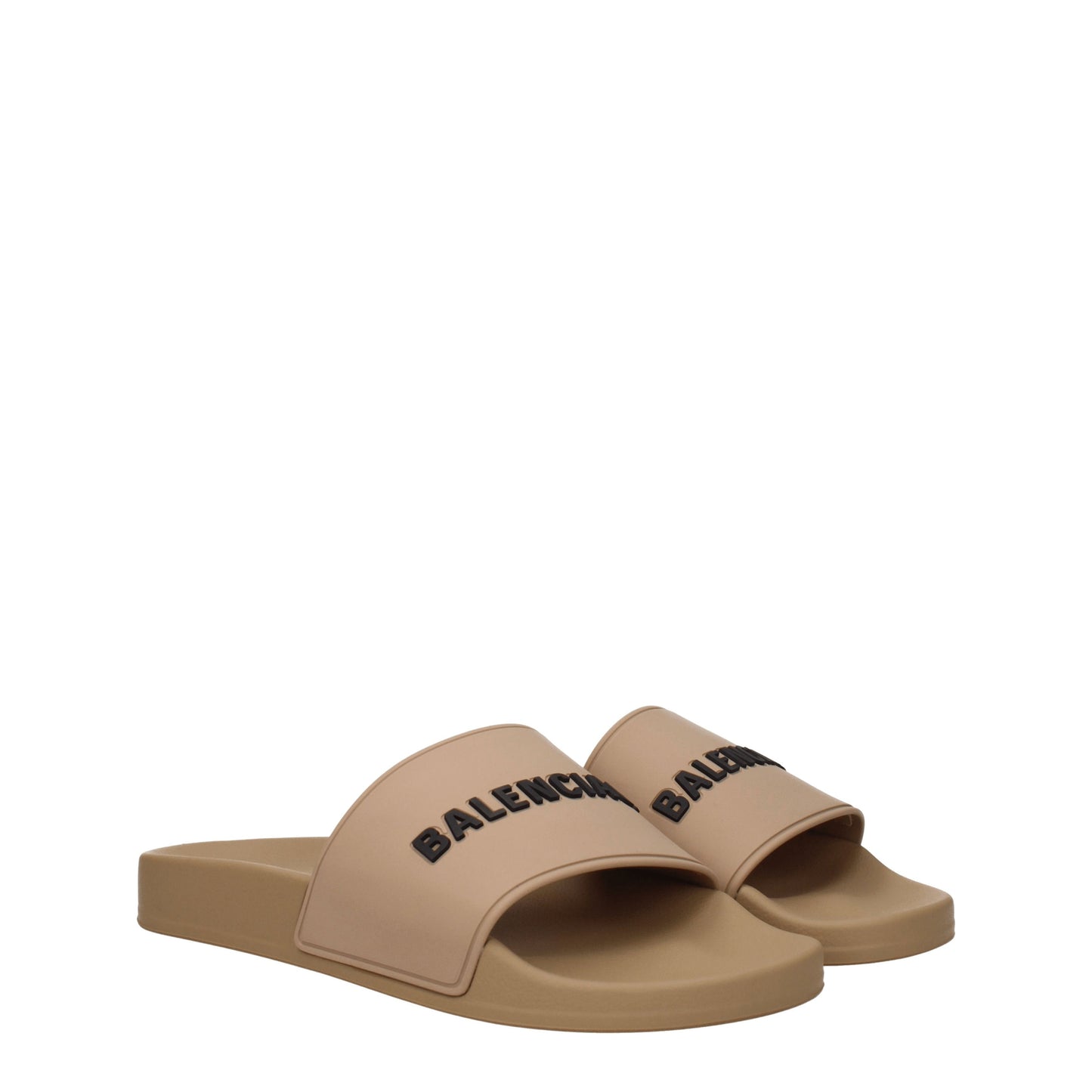 Balenciaga Sandals & Slippers Men Rubber Beige/Black