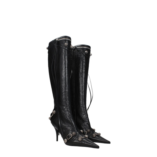 Balenciaga Women's Boots in Leather Black