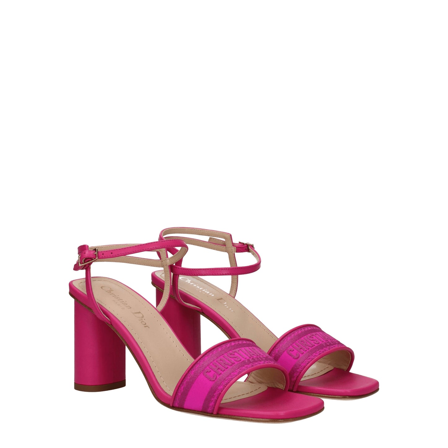 Christian Dior Women's Sandals in Fabric  Fuchsia